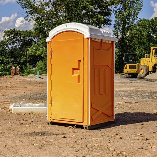 can i customize the exterior of the portable restrooms with my event logo or branding in Patmos AR